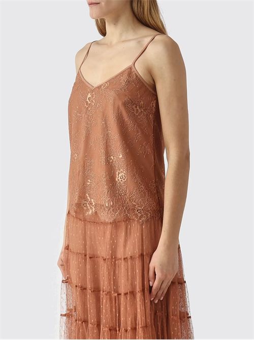 Top smerlato ricamato in pizzo TWINSET | TP2774/13168
